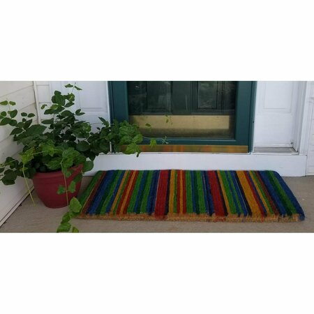 IMPORTS DECOR Imports Decor  Outdoor Multicolor Stripes Door Mat 665TCM-L